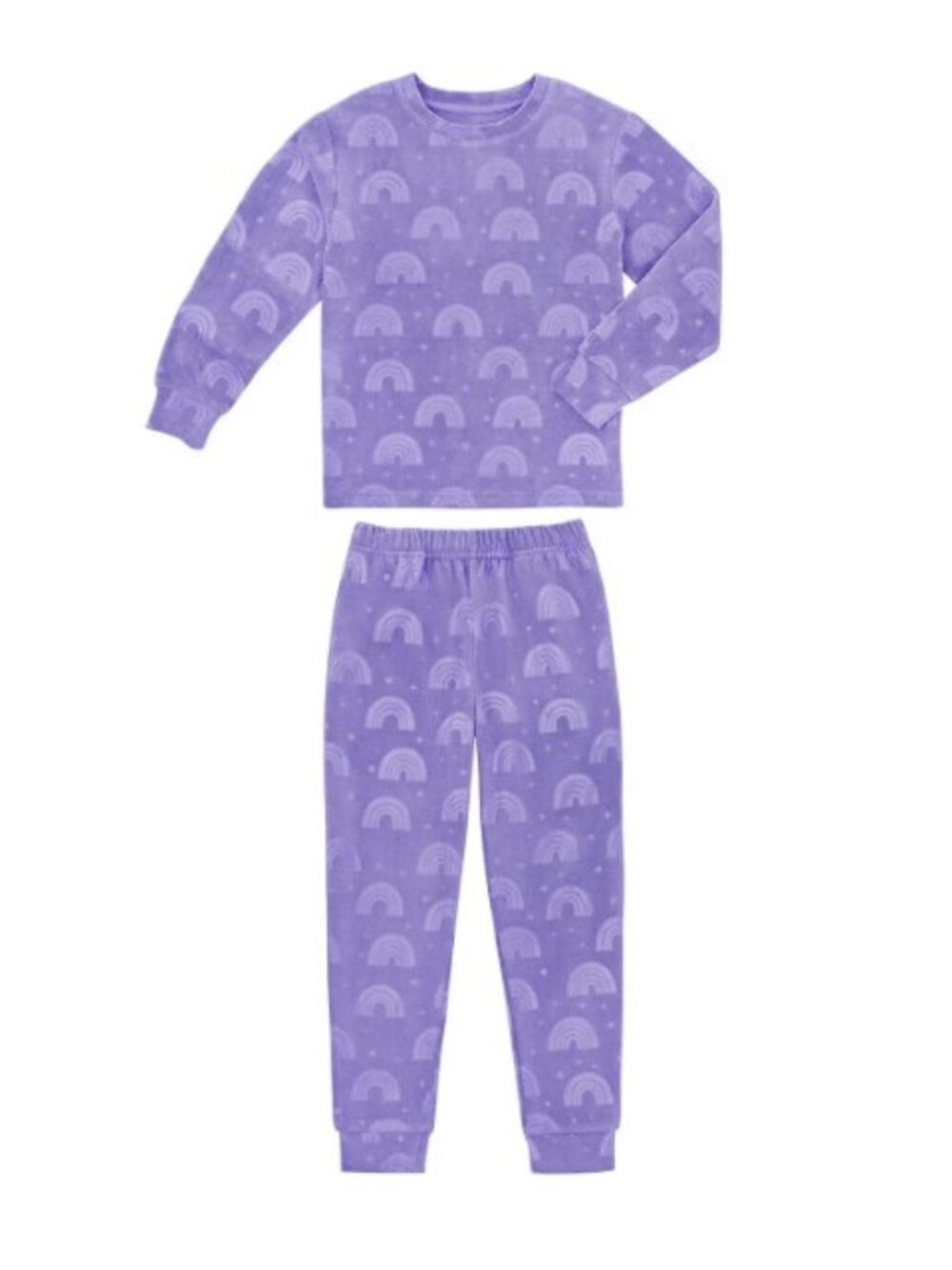 Member's Mark Girls 2-Piece Cozy Pajamas-Purple-Size 6/6X-NWT